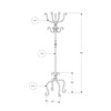 EveryRoom Coat Rack - Traditional Hammered Black Metal: 8 Hooks, 74" Height, Metal Frame, Freestanding Design - 4 of 4