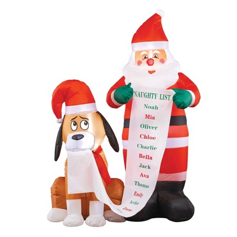 Collections Etc 6-foot Santa's Helper Outdoor Christmas Inflatable ...