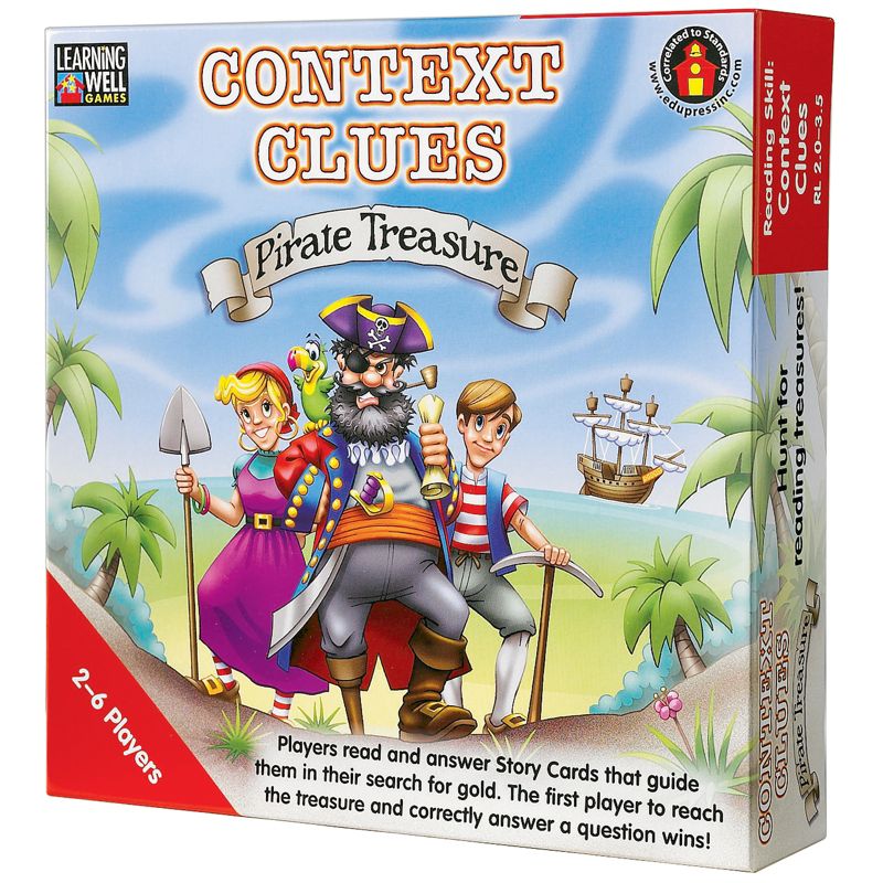 Learning Well Games Context Clues: Pirate Treasure Game, Red Levels 2.0-3.5, 1 of 5