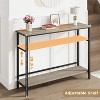 40 Inch Entryway Table, 2-Tier Industrial Console Sofa Table with Storage, Accent Table, for Entry, Hallway, Entrance, Foyer, U-Shaped Metal Frame - 4 of 4