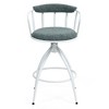 SKRAN 26''Modern Industrial Swivel Chairs Home Bar Barstools With Backs Set of 2, Fabric Seat with Metal Frame,for Kitchen, Living Room, Pub - 2 of 4