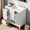 36" Bathroom Vanity with Right-Side Ceramic Sink, 2 Drawers, 2-Door Cabinet, Painted MDF, Freestanding Modern Design - 2 of 4