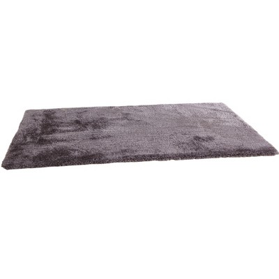 HomeRoots 8' X 11' Gray Shag Hand Tufted Area Rug