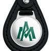 University of Arkansas at Monticello Secondary Logo Black Leather Keychain - 3 of 4