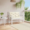 vidaXL Indoor/Outdoor Bench Cushions 2 pcs, Non-slip, Water-Repellent, Cream White 39.4"x19.7"x2.8" - 2 of 4