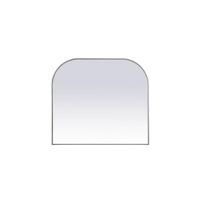 Elegant Lighting Metal Frame Arch Mirror 42x38 Inch in Silver
