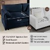 DOMETOUR Oversized 41.73" Chenille Sofa Chair, Modern Upholstered Armchair with 1 Toss Pillow, Deep Seat Reading Sofa for Bedroom Apartment, Blue - 4 of 4