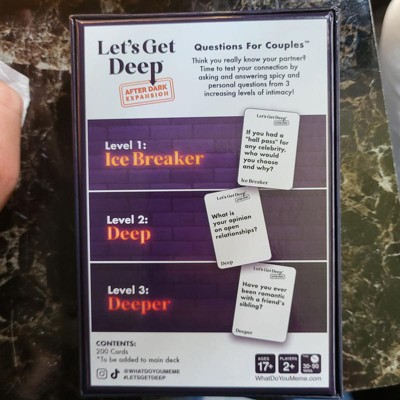 Let's Get Deep - Questions for Couples Intimate Date Night Card Game