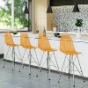 LeisureMod Cresco Mid Century Modern Acrylic Counter Height Barstool with Chrome Base – Ideal for Kitchens and Dining Rooms - 3 of 4