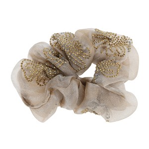 Unique Bargains Butterflies Hair Elastics Champagne 1 Pc - 1 of 4