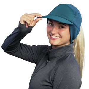 TrailHeads Ponytail Hat, Fleece Beanie for Women - Warm Winter Hat with Visor - Running, Hiking - 1 of 4