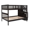 Stairway Full-Over-Full Bunk Bed with Storage and Guard Rail for Bedroom, Dorm, White color - 4 of 4