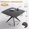YOUNIKE Square Dining Table with Metal Legs, 45.27” Kitchen Table for 2-4, Small Dining Room Table for Breakfast Nook, Kitchen Island - 3 of 4