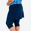 Calypsa Women's Plus Size Chlorine Resistant Skirted Swim Capris - 3 of 4