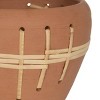 Woven Terracotta Terracotta & Rattan Planter - Foreside Home & Garden - 2 of 4