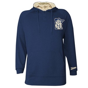MLB Minnesota Twins Men's Hooded Raglan Henley Jersey - 1 of 1