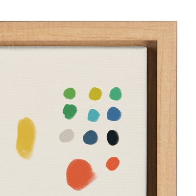 Zen Garden Floral Print on Natural Framed Canvas