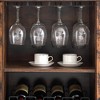 TROPOW Wine Bar Cabinet with Led Light, Glass Door Liquor Cabinet with Wine Rack,  with Storage, with Adjustable Shelves, 47.2 Inches,Rustic Brown - 4 of 4