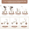 Whisen 7-in-1 Stroller & Baby Tricycle Baby Push Bike, Foldable Toddler Bike with Adjustable Handle, Canopy, Guardrail - 4 of 4