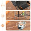 phiestina 65-inch Wrought Iron Large Rolling Bird Cage with Play Top and Stand for Parrots, Lovebirds, Cockatiels, Parakeets, Black - 3 of 4