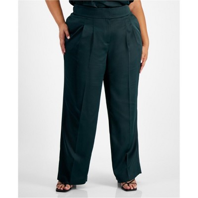 bar III Womens Pleated Wide leg Dress Pants