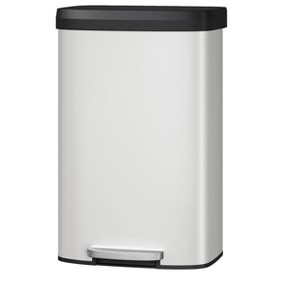 21 Gallon / 80 Liter Metal Trash Can with Lid, Large Garbage Can for Kitchen, Rustproof Step-on Kitchen Metal Trash Bin with Liner Rim - 1 of 4