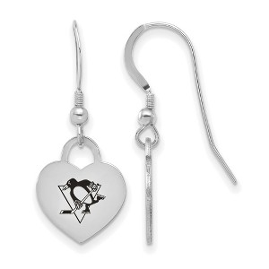 Black Bow Jewelry Sterling Silver  NHL Dangle Earrings - 1 of 4