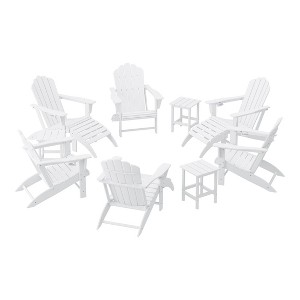 WestinTrends Highland 12-Piece HDPE Outdoor Patio Furniture Adirondack Chair Conversation Table Set - 1 of 4