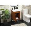 Elegant Lighting 18 inch single bathroom vanity in teak - 4 of 4