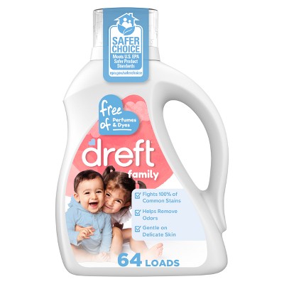 Dreft Family Friendly HE Liquid laundry Detergent 64 Loads - 84 fl oz