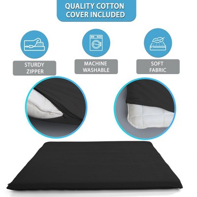 Twin Black Cotton Shikibuton Floor Mattress