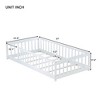 Kumasinova Kids Floor Bed with Safety Guardrails,Twin Rubber Wood Platform Bed with Slats for Boys,Girls,Teens,No Box Spring Needed - 3 of 4