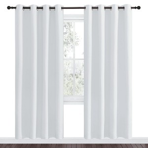 NICETOWN Grommet Top Blackout Curtains, Thermal Insulated Noise Reducing Window Drapes (Set of 2) - 1 of 4