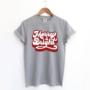 Simply Sage Market Women's Retro Merry and Bright Short Sleeve Garment Dyed Tee - 1 of 4