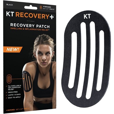 KT Tape Recovery+ Swelling and Inflammation Recovery Patches - Black