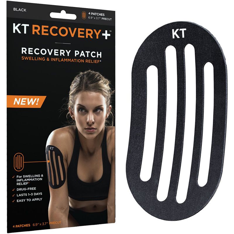 KT Tape Recovery+ Swelling and Inflammation Recovery Patches - Black, 1 of 5