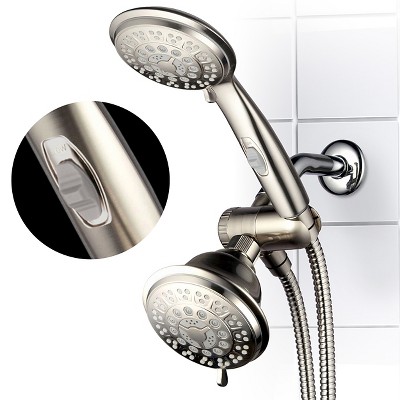 Ultra Luxury Combo Shower System Brushed Nickel - Hotelspa