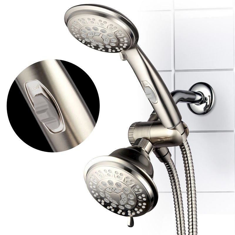 Ultra Luxury Combo Shower System Brushed Nickel - Hotelspa, 1 of 8