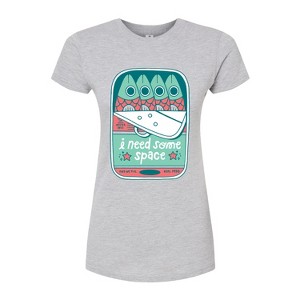 Women's - Instant Message - Need Space Tin Fish Fitted Graphic T-Shirt - 1 of 3