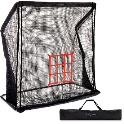 GoSports 7 ft x 7 ft ELITE Baseball & Softball Practice Hitting and Pitching Net with Steel Frame