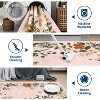 coucheta Floral Washable Area Rug, Multi-size Foldable Printed Soft Non Slip Low Pile Non-Shedding Stain-Resistant Carpet, for Living Room, Bedroom - 3 of 4