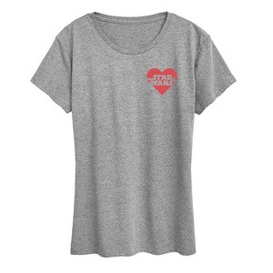 Women's - Star Wars - Valentine Heart Logo Short Sleeve Graphic T-Shirt - 1 of 4