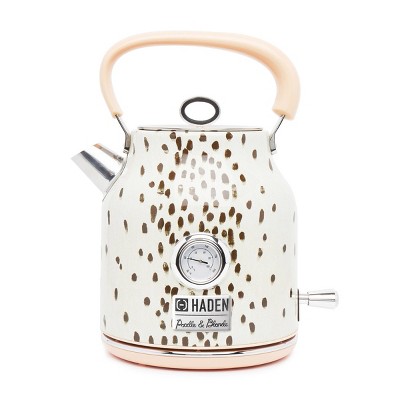 HADEN Poodle & Blonde 1.8 qt. Stainless Steel Electric Tea Kettle