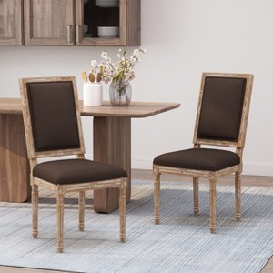 NicBex Vintage French Dining Chairs with Solid Wood Frame,Rustic Weathered Upholstered Kitchen Chairs,Living Room Chairs,Set of 2 - 1 of 4