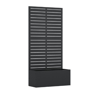 Lirago,Black Iron Planters with Hollow Pattern Screen-Functional Decorative Wall with Climbing Frame for Indoor/Outdoor - 1 of 4