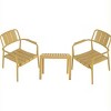 3 Piece Patio Table and Chairs Sets, Indoor Outdoor Conversation Furniture Set,Small Space Patio Table Set for Balcony or Courtyard-The Pop Home - 4 of 4