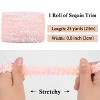 Elastic Sequin Trim, 0.8 Inch 2 Row Flat Metallic Paillette Sequin Ribbon, Glitter Sequin Strip DIY Craft Decor, 25 Yards - 2 of 4