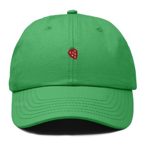 Dalix Lil Strawberry Embroidered Cotton Summer Outdoor Baseball Cap Dad Hat Womens - 1 of 4