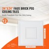 VEVOR Ceiling Tiles, 12-Pack 24 x 24 in, Drop Ceiling Tiles Premium PVC Sheet,Plastic Glue-up Ceiling Tile, Ceiling Covering, Geometrice,White - 3 of 4