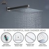 CASAINC 6-Spray Patterns 12 Inches Wall Mounted Rainfall Shower Faucet and Dual Shower Heads System With 6 Body Jets - 2 of 4